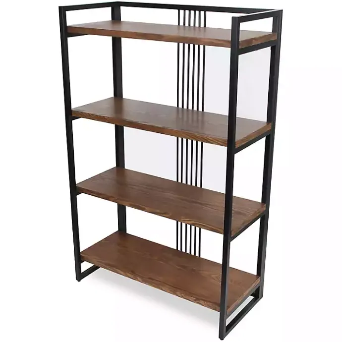 Clearance Kirklands Home 4-Tier Black Metal Frame Shelf Brown