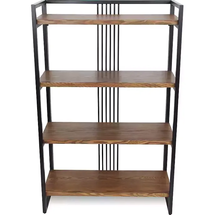 Clearance Kirklands Home 4-Tier Black Metal Frame Shelf Brown