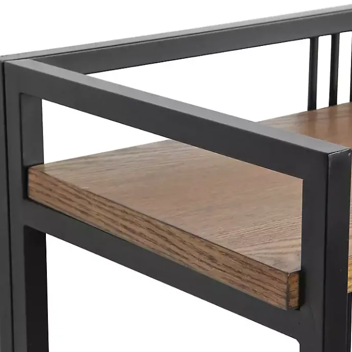 Clearance Kirklands Home 4-Tier Black Metal Frame Shelf Brown