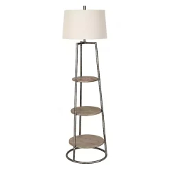 Online Kirklands Home 3-Tier Shelf Floor Lamp White