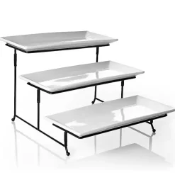 Best Kirklands Home 3-Tier Serving Plates White