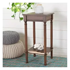 New Kirklands Home Tilley Classic Square Accent Table Brown
