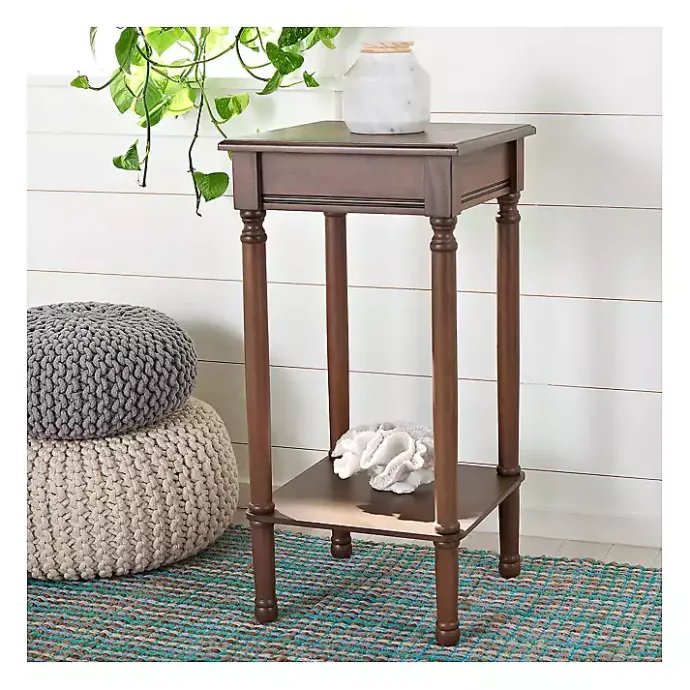 New Kirklands Home Tilley Classic Square Accent Table Brown