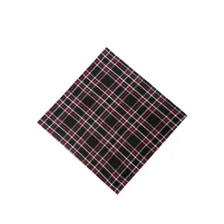Discount Kirklands Home Tinsel Black Plaid Napkins, Set of 6