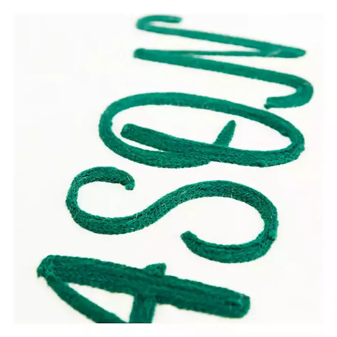 Online Kirklands Home Tis the Reason Christmas Throw Pillow Green