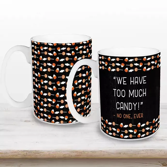Outlet Kirklands Home Too Much Candy Halloween Mugs, Set of 2