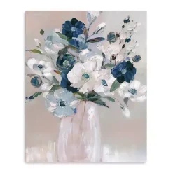 Best Kirklands Home Touch of Teal Bouquet Canvas Art Print, 16x20 in.