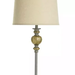 New Kirklands Home Traditional and Aged Gold Floor Lamp Gray