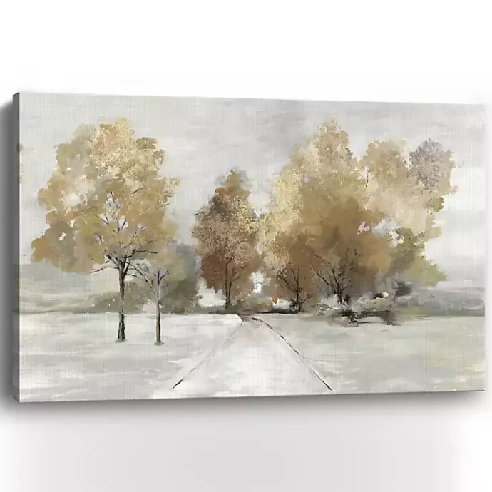 New Kirklands Home Trail Under the Trees Giclee Canvas Art Print Tan