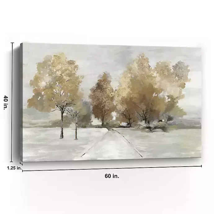 New Kirklands Home Trail Under the Trees Giclee Canvas Art Print Tan