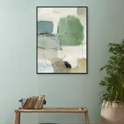 Outlet Kirklands Home Tranquil Green Framed Canvas Art Print