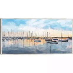 New Kirklands Home Tranquil Harbor Framed Canvas Art Print