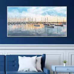 New Kirklands Home Tranquil Harbor Framed Canvas Art Print