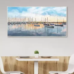 New Kirklands Home Tranquil Harbor Framed Canvas Art Print