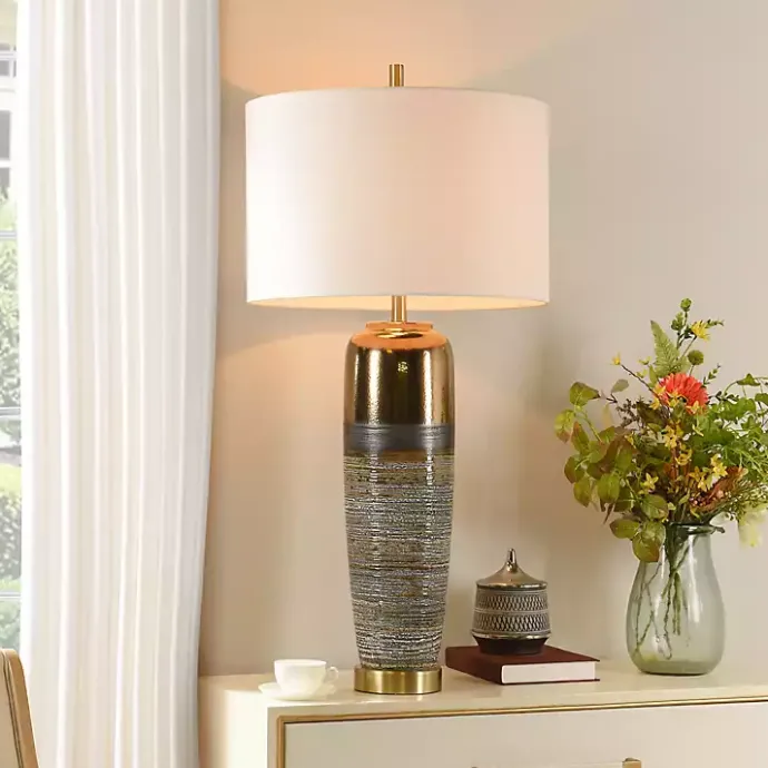 Clearance Kirklands Home Transitional Ceramic & Metal Table Lamp White