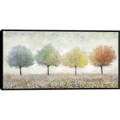 Outlet Kirklands Home Transitional Trees Framed Canvas Art Print Multi