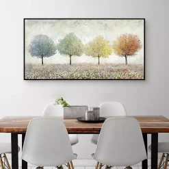 Outlet Kirklands Home Transitional Trees Framed Canvas Art Print Multi