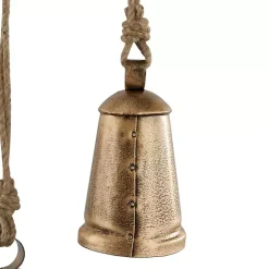 New Kirklands Home Triangular Aged Hanging Bells, Set of 3 Gold