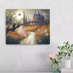 Sale Kirklands Home Trick or Treat Ghosts Canvas Art Print