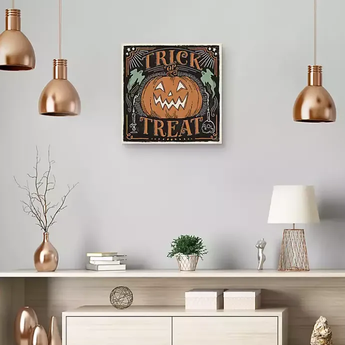 Best Kirklands Home Trick or Treat Jack O' Lantern Canvas Art Print