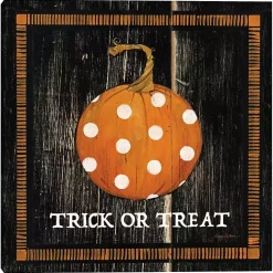 Kirklands Home Trick or Treat Polka Dot Pumpkin Canvas Art Print