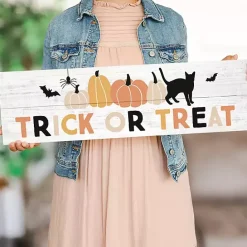 Online Kirklands Home Trick or Treat Wooden Wall Plaque