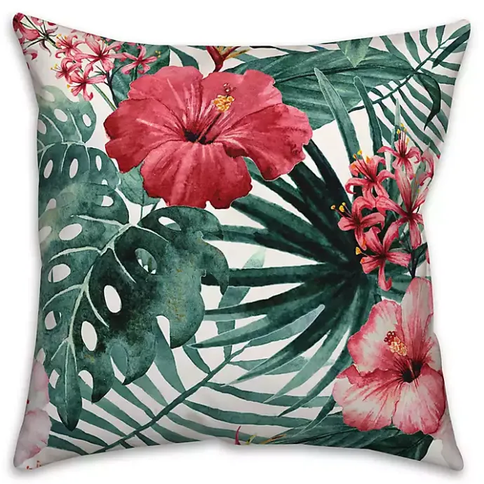 Hot Kirklands Home Tropical Flowers Outdoor Pillow