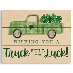 Online Kirklands Home Truck Full of Luck Wood Wall Plaque
