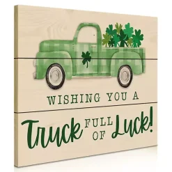 Online Kirklands Home Truck Full of Luck Wood Wall Plaque