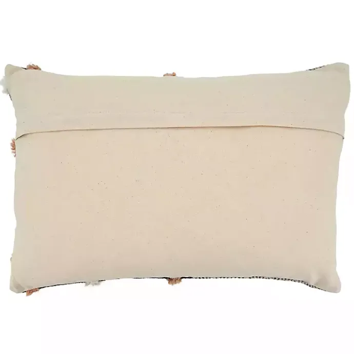 Sale Kirklands Home Tufted Chevron Plaid Cotton Lumbar Pillow