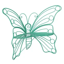 Discount Kirklands Home Turquoise Butterfly Metal Chair Blue