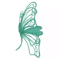 Discount Kirklands Home Turquoise Butterfly Metal Chair Blue