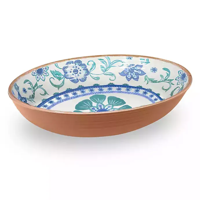 Kirklands Home Turquoise Melamine Rio Serving Bowl