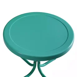 Discount Kirklands Home Turquoise Metal Outdoor Side Table Blue