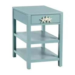New Kirklands Home Turquoise Starfish Accent Table Blue
