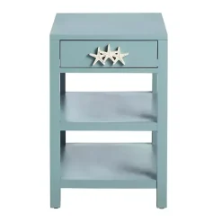 New Kirklands Home Turquoise Starfish Accent Table Blue
