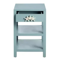 New Kirklands Home Turquoise Starfish Accent Table Blue