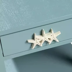 New Kirklands Home Turquoise Starfish Accent Table Blue
