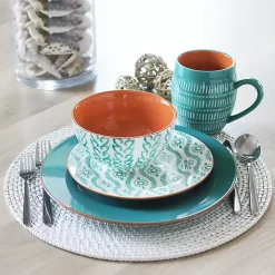 New Kirklands Home Turquoise Tangiers 16-pc. Dinnerware Set Blue