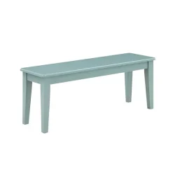 New Kirklands Home Turquoise Wood Classic Farmhouse Bench Blue