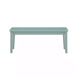 New Kirklands Home Turquoise Wood Classic Farmhouse Bench Blue