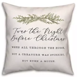 Outlet Kirklands Home Twas the Night Before Christmas Pillow
