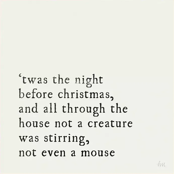 Sale Kirklands Home Twas the Night Gold Framed Canvas Art Print White