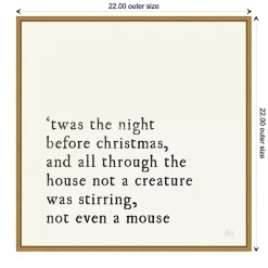 Sale Kirklands Home Twas the Night Gold Framed Canvas Art Print White