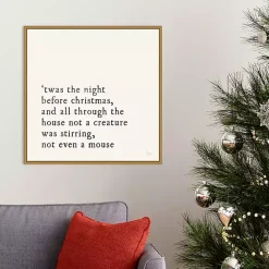 Sale Kirklands Home Twas the Night Gold Framed Canvas Art Print White