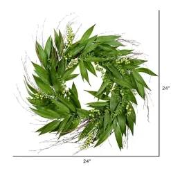 Online Kirklands Home Twig and Berries Willow Wreath Green