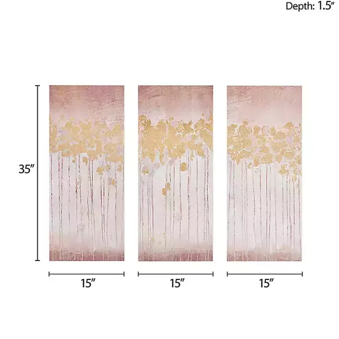 Hot Kirklands Home Twilight Forest Canvas Art Prints, Set of 3