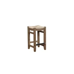 Outlet Kirklands Home Twisted Seagrass and Wood Counter Stools, Set of 2 Tan