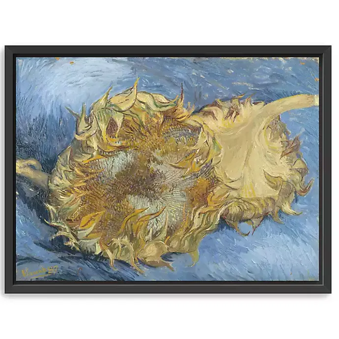 New Kirklands Home Two Cut Sunflowers Framed Canvas Art Print