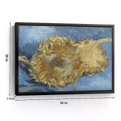 New Kirklands Home Two Cut Sunflowers Framed Canvas Art Print